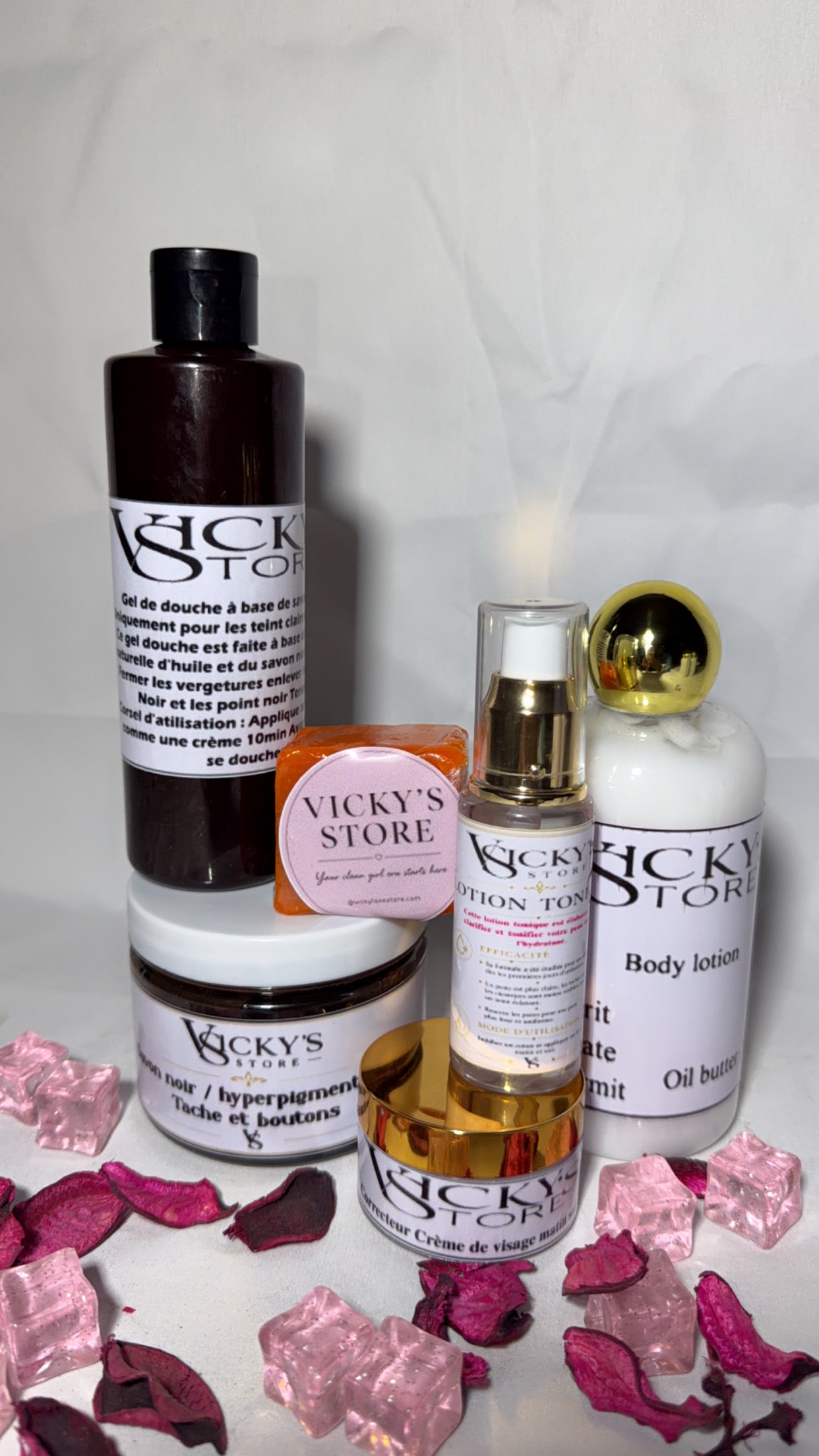 Gamme teint marron avec lotion